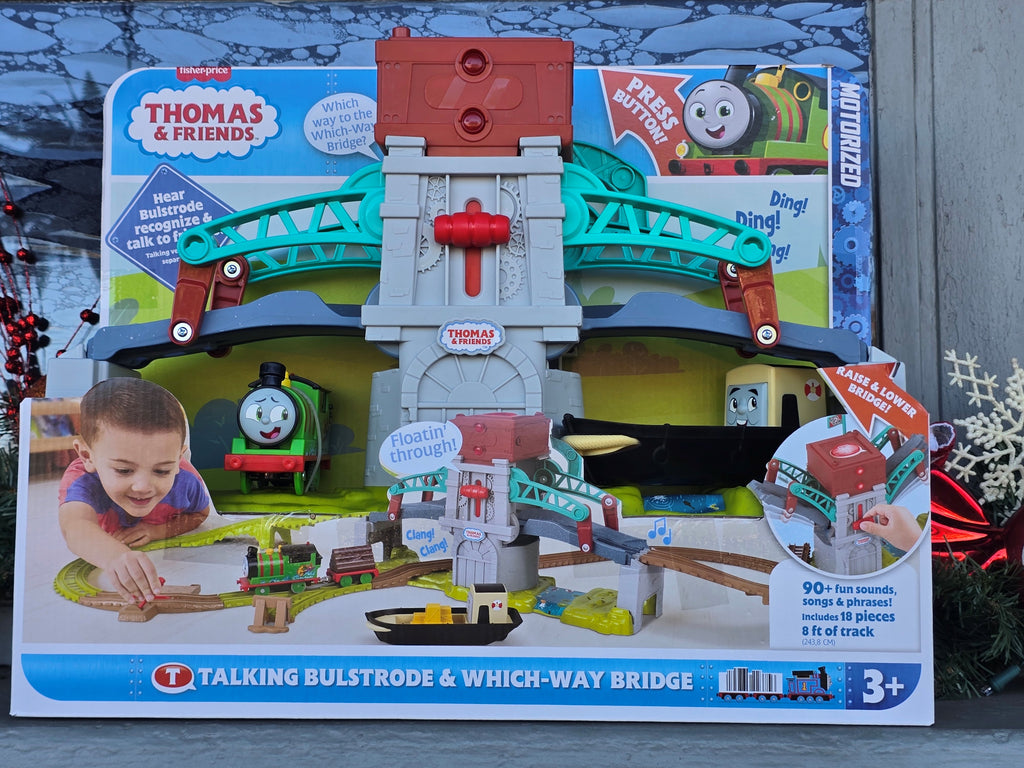 Thomas & Friends Bulstrode & Which-Way Bridge Track Playset with Sounds & Percy Engine for Kids Ages 3+ Years