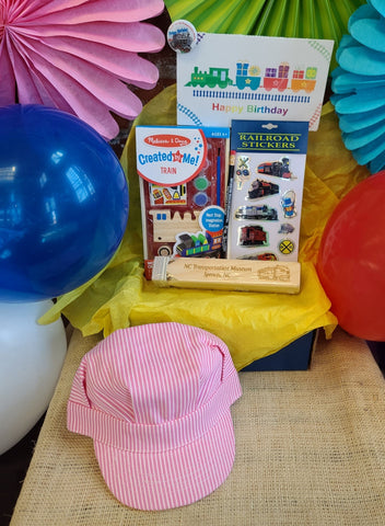 Pink Engineer Hat Birthday Box